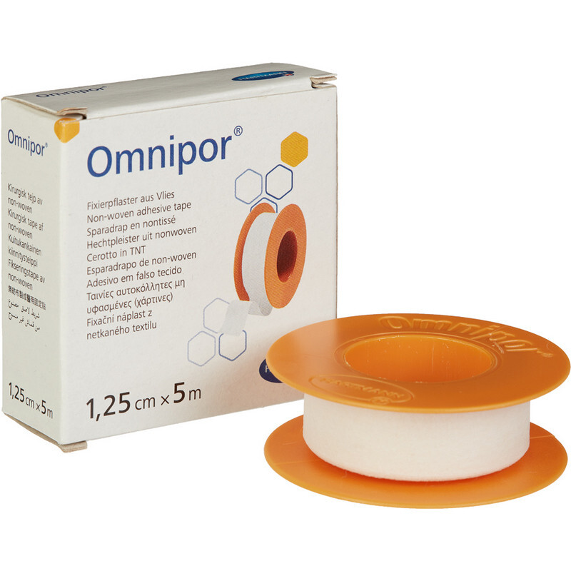 Пластырь Omnipor (Омнипор) фиксирующий из нетканного материала, 1,25 см х 5 м, 1 шт