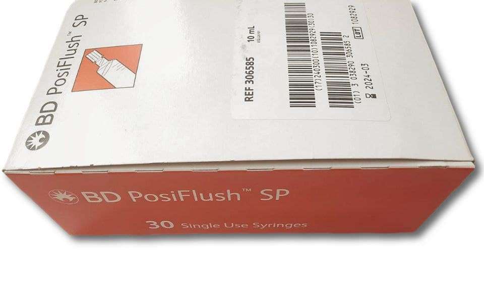Шприц для промывки устройства сосудистого доступа BD PosiFlush SP, 0,9% р-р натрия хлорида 10 ml, 30 шт