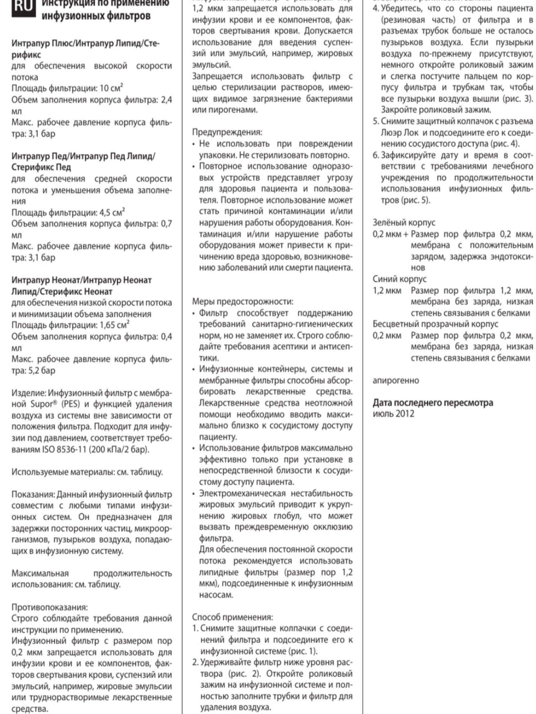 Инфузионный фильтр для тонкой очистки B.Braun Intrapur Neonat Lipid(Б.Браун Интрапур Неонат Липид) 1,2 мкм, 10 шт 4099460