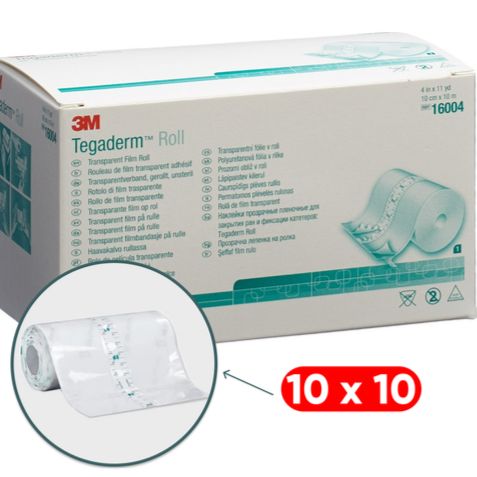 Пластырь 3M Tegaderm Roll / Тегадерм Ролл 16004 10см x10м, 1 шт