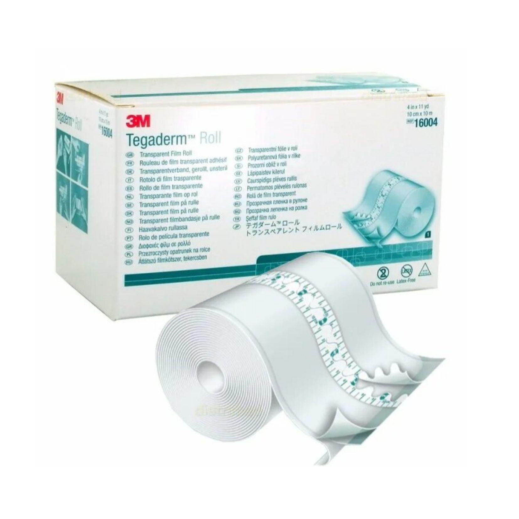 Пластырь 3M Tegaderm Roll / Тегадерм Ролл 16004 10см x10м, 1 шт