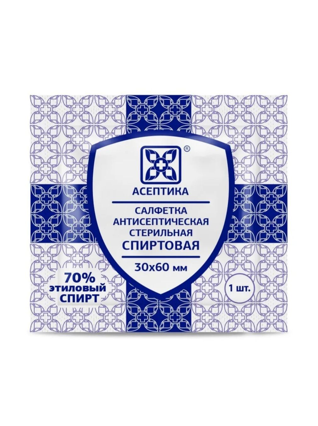 Асептика Салфетки спиртовые антибактериальные 30х60 мм 20 штук 601003